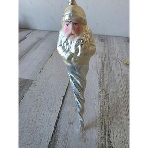 vintage radko Santa icicle ornament glitter Xmas tree